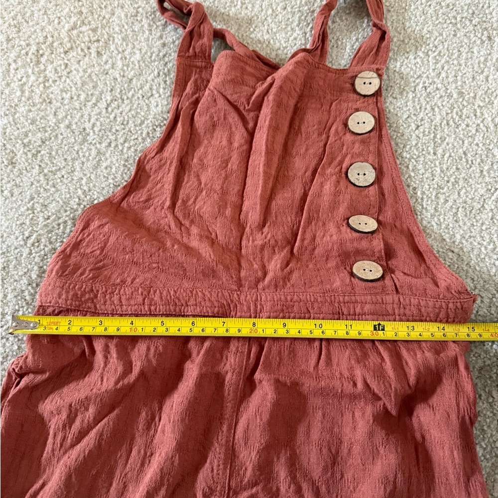 Universal Thread Rust Jumpsuit With Button Detail - image 6